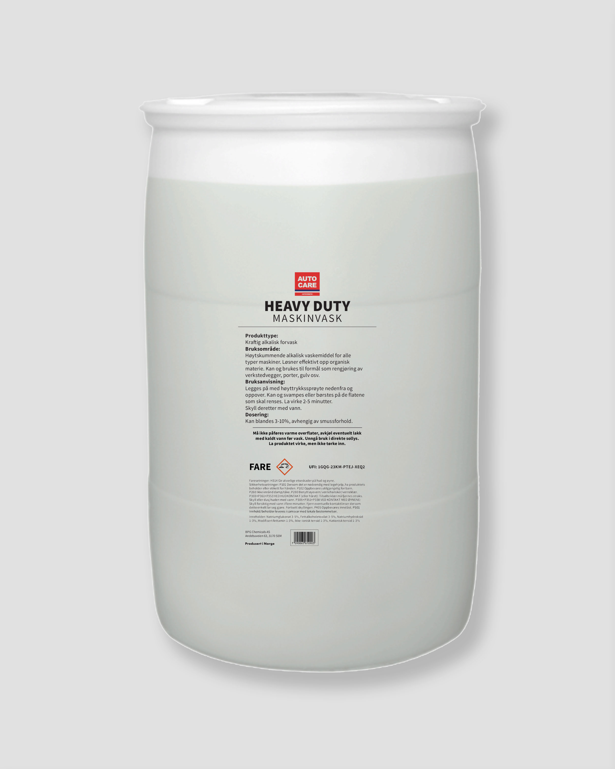 HEAVY DUTY MASKINVASK 200L