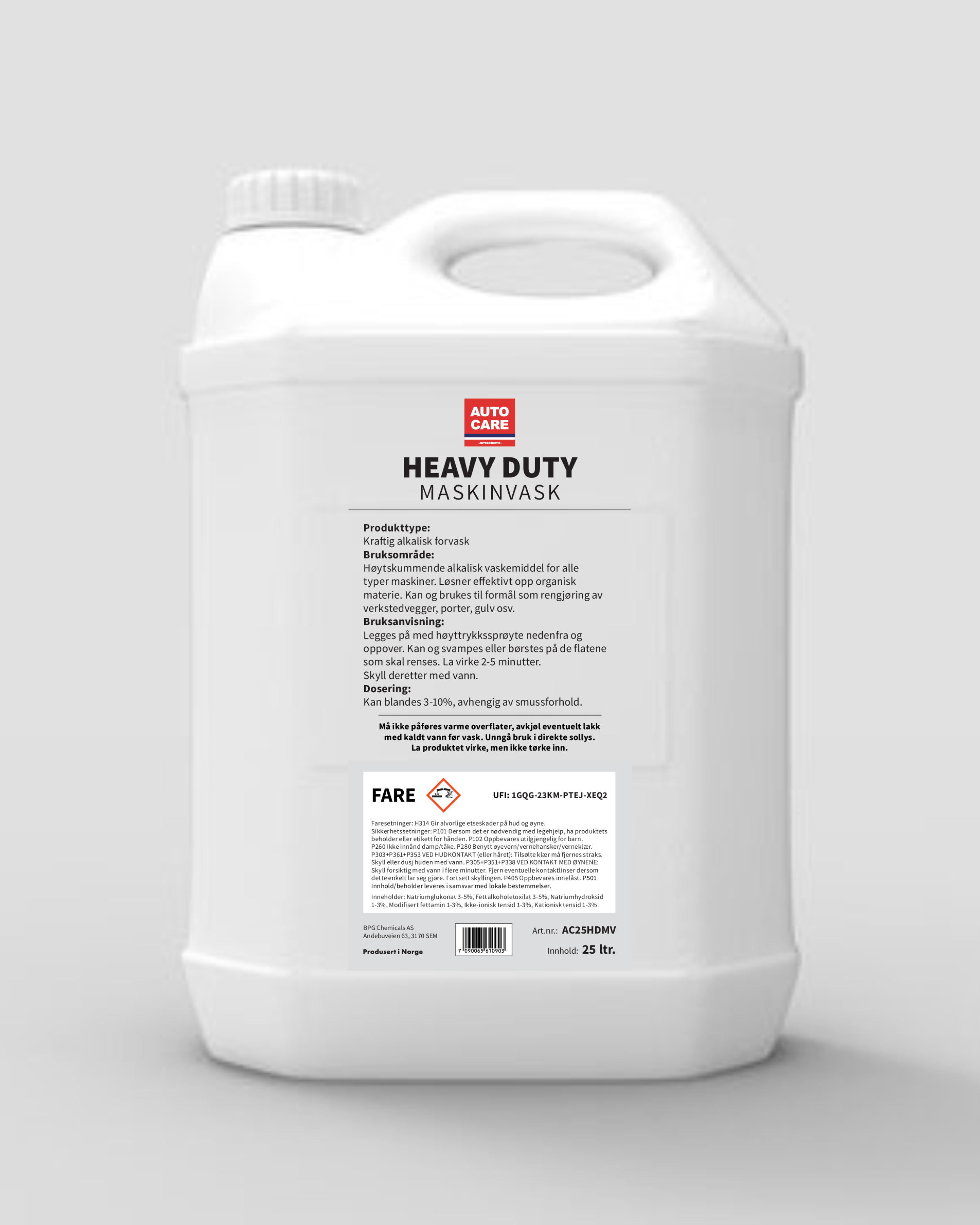 HEAVY DUTY MASKINVASK 25L