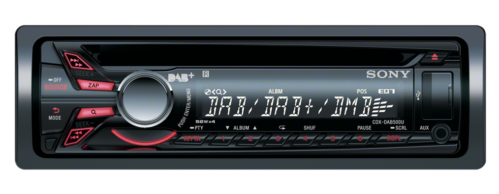 SONY Radio/CD, DAB+, Aux, USB inkl. antenne